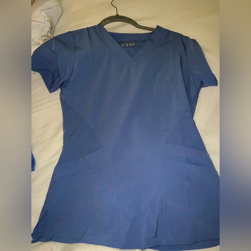Ceil blue scrub top